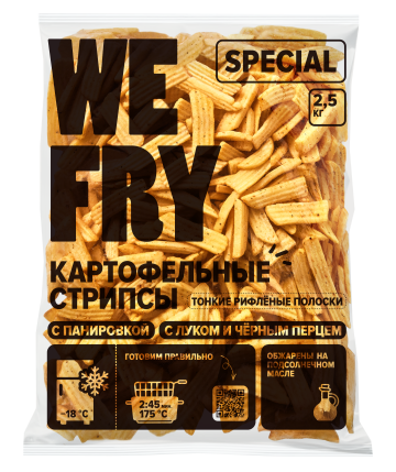 КАРТОФЕЛЬНЫЕ СТРИПСЫ С ЛУКОМ И ЧЕРНЫМ ПЕРЦЕМ SPECIAL WE FRY