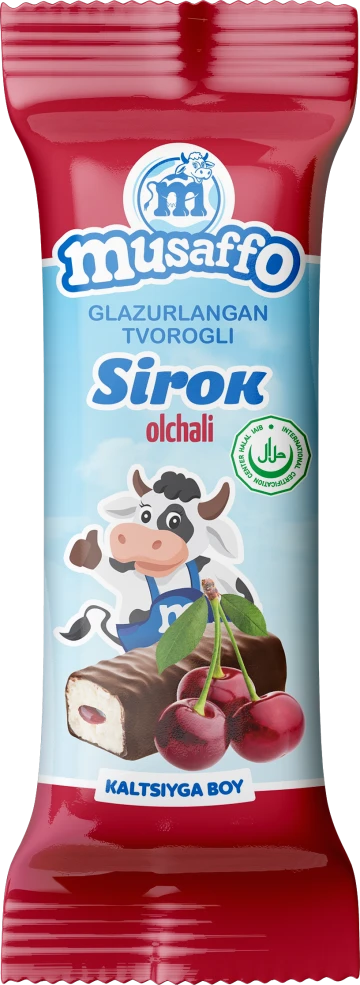 MUSAFFO - cherry-flavored cheese, 40g (30 pcs per box) (Uzbekistan)