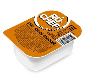 RU-CHEF - sweet and sour dippot sauce 25g (120 pcs per box) (Russia)