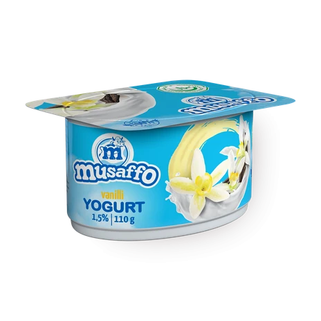 MUSAFFO-vanil AROMALI yogurt, 110gr (16pcs ) (O'zbekiston)