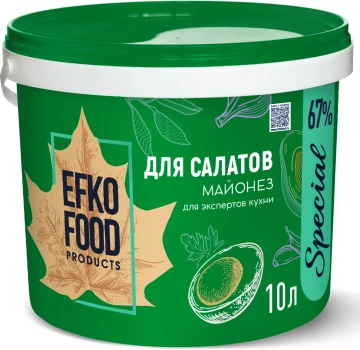 EFKO FOOD - майонез SPECIAL для салатов 67% (10 литр/ведро) (Россия)