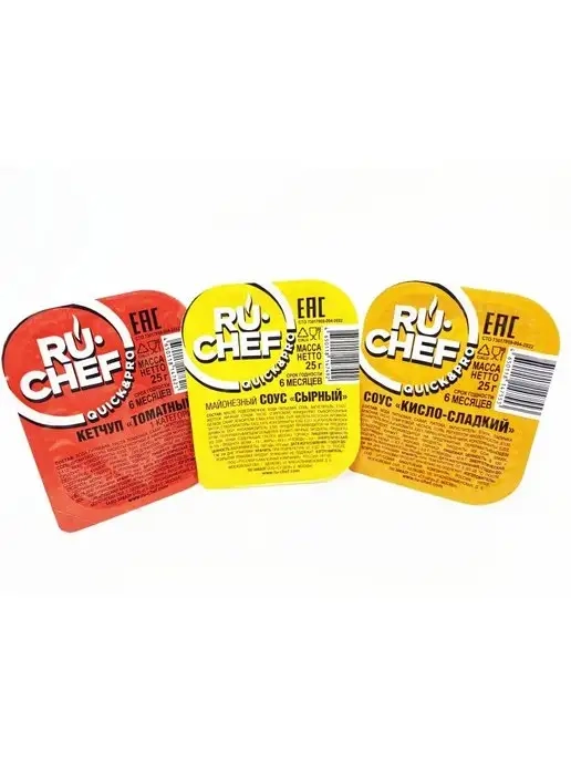 RU-CHEF - sweet and sour dippot sauce 25g (120 pcs per box) (Russia)