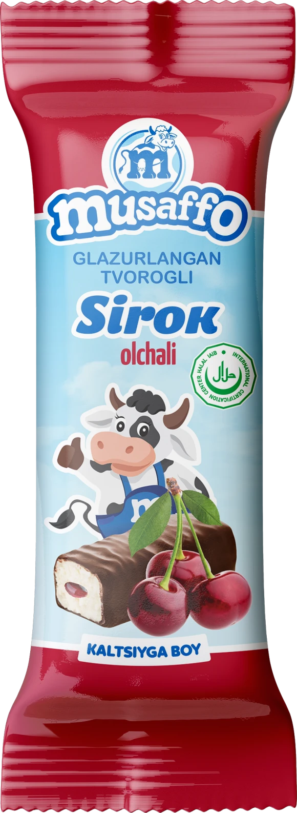 MUSAFFO - cherry-flavored cheese, 40g (30 pcs per box) (Uzbekistan)