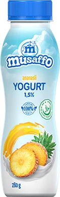 MUSAFFO - Pete. yogurt with pineapple slices,280g (15 pieces per block) (Uzbekistan)