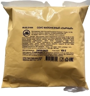 RU-CHEF - mayonnaise cheese sauce 1kg (bulk) (4 pcs per box) (Russia)