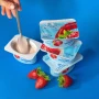 MUSAFFO - yogurt with strawberry slices, 110g (16 pcs per box) (Uzbekistan)