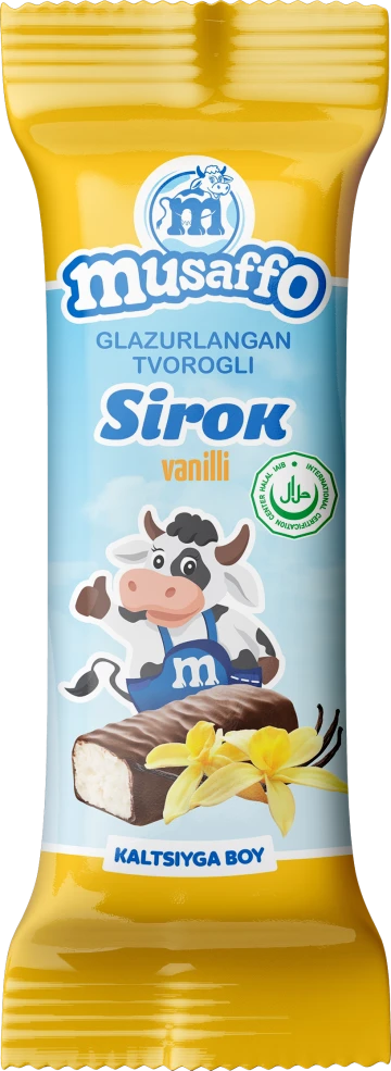 MUSAFFO - vanilla-flavored cheese, 40g (30 pcs per box) (Uzbekistan)