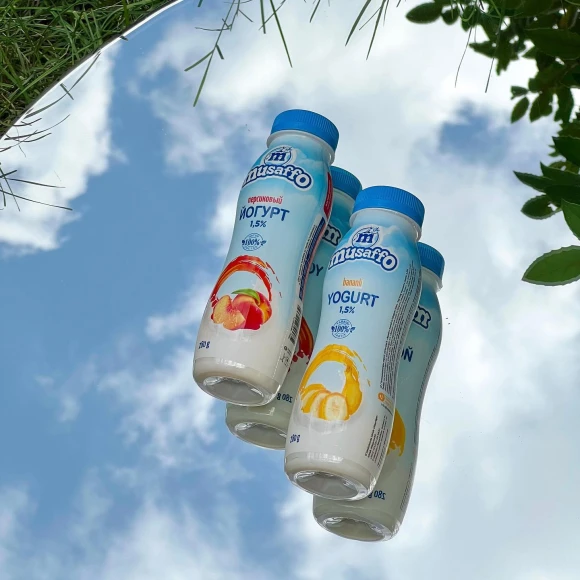 MUSAFFO-Pit. banana-flavoredog gurt, 280g (blok boshiga 15pcs) (O'zbekiston)