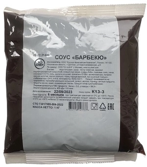 RU-CHEF - barbecue sauce 1kg (bulk) (4 pcs per box) (Russia)