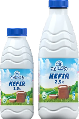MUSAFFO - kefir 2,5% 450\900 gr (12\8 pieces per unit) (Uzbekistan)
