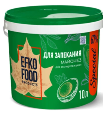 EFKO FOOD - майонез SPECIAL для запекания 67% (10 литр/ведро) (Россия)
