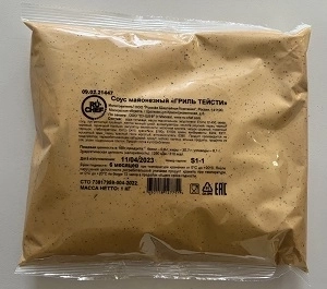 RU-CHEF - гриль тейсти соус майонезный 1кг (балк) (4шт в кор.) (Россия)