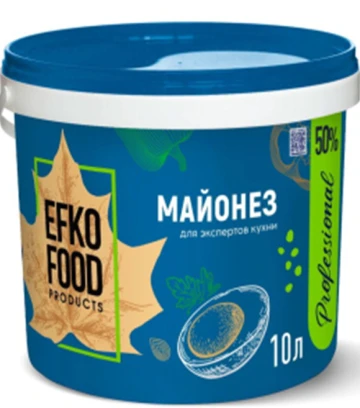 EFKO FOOD - майонез PROFESSIONAL  50% (10литр/ведро) (Россия)
