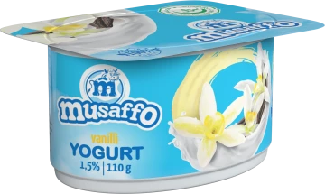 MUSAFFO-vanil AROMALI yogurt, 110gr (16pcs ) (O'zbekiston)