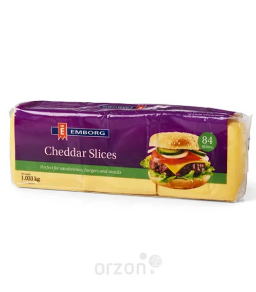 EMBORG Cheese Cheddar 1.033 kg (84 pieces)