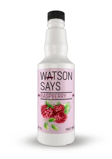 The base (concentrate) for the drink WATSON SAYS Raspberry 1 kg, for punches, teas, sodas, cocktails