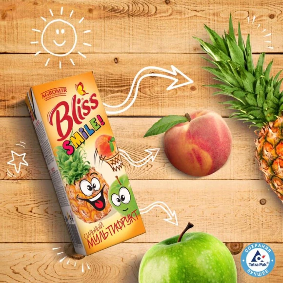 Мини сок BLISS SMILE 0.2 МУЛЬТИФРУКТ